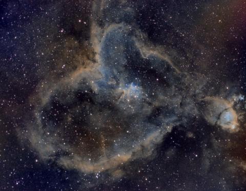 IC1805, Heart Nebula (SHO)