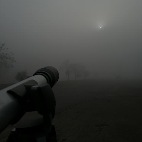 Solar Eclipse, 26 Dec 2019, A foggy start. Picture Credit: Muhammad Talha Sajjad.